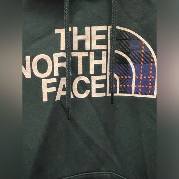 North Face Hoodie Medium Womens Deep Green Half Dome Sweatshirt Hooded - Picture 2 of 12